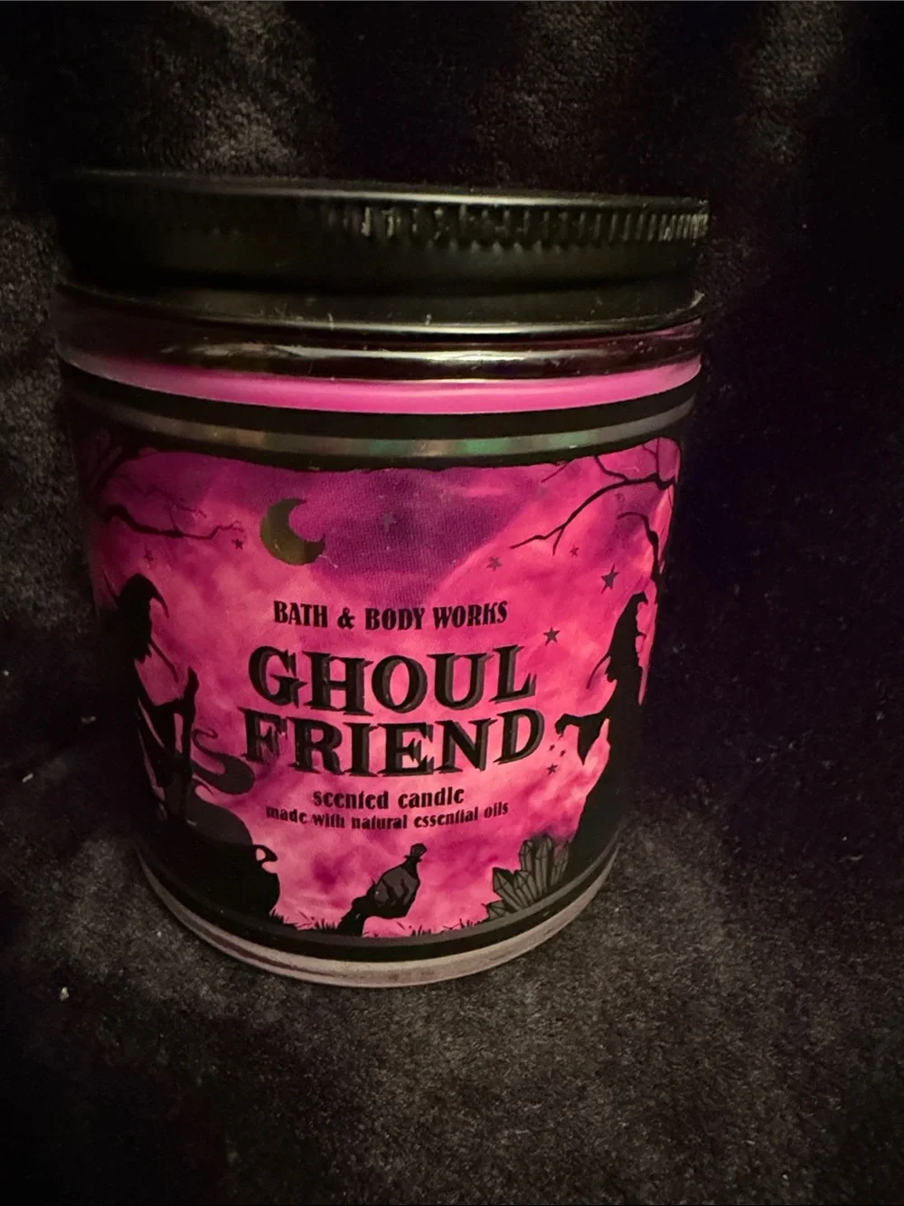 Bath & Body Works Ghoul Friend Scented Candle - Pink and Black